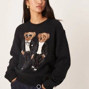 Polo Ralph Lauren Couple's cashmere sweater with bear pattern